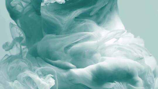 翠绿艺术烟雾流体