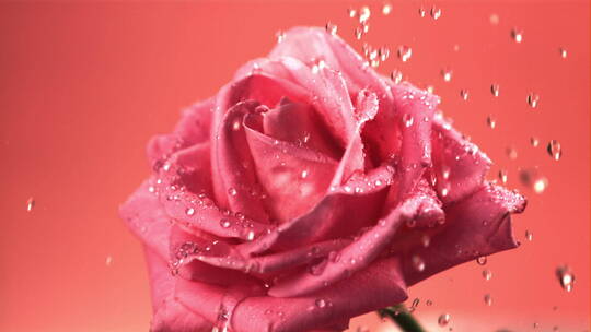 玫瑰花上的水珠