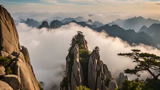 黄山云海壮美全景