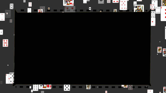 扑克牌简洁视频框带通道