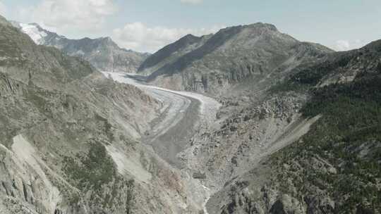 无人机，阿尔卑斯山，山脉，视图