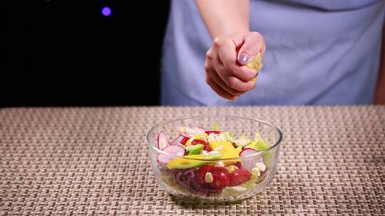 【镜头合集】自制健康沙拉酱制作沙拉视频素材模板下载