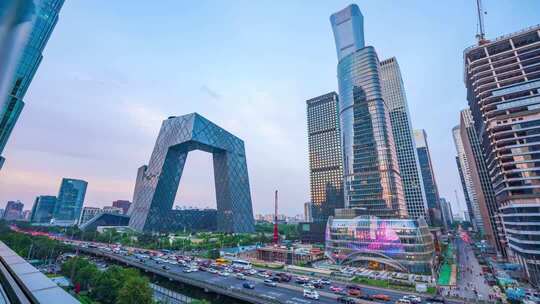 北京国贸日转夜亮灯