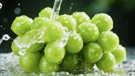 绿葡萄特写素材