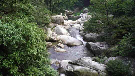 森林流水大自然小溪水瀑布山涧水源泉水山水