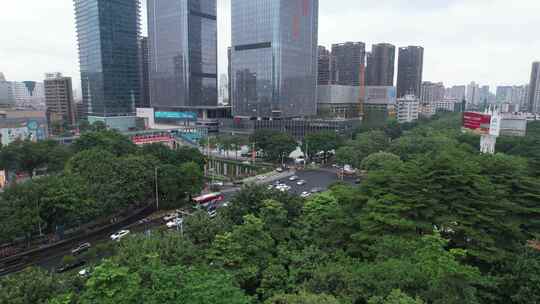 佛山禅城区城市交通建筑航拍