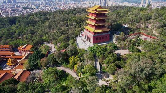 厦门航拍同安梵天寺景观