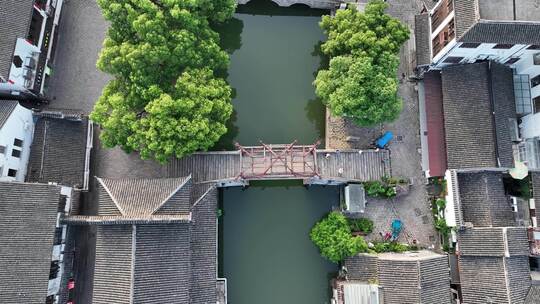 同里古镇清晨航拍