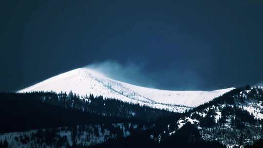 高原雪山视频素材模板下载