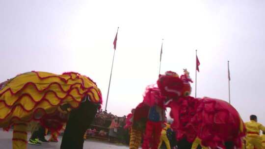 传统舞狮表演拍摄