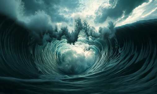 震撼海洋巨浪景象