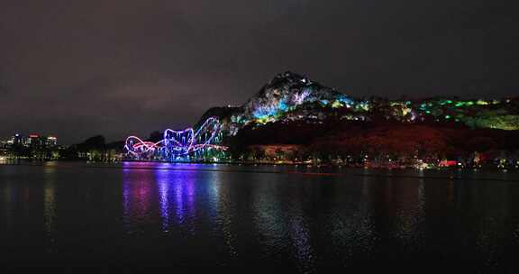 唯美苏州高新区狮山文化广场夜景