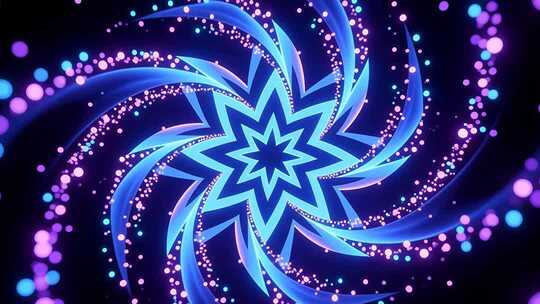 抽象艺术万花筒动态粒子4K