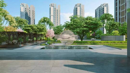 新中式园林景观三维设计效果镜头