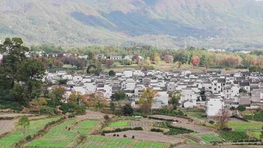 安徽黟县卢村初秋景色