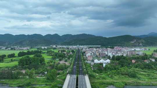 井冈山站航拍井冈山市动车站