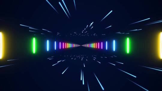 4K粒子穿梭正方形运动视频 2