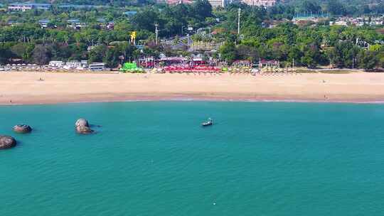 东海大海海边海水海浪沙滩海滩航拍风景唯美