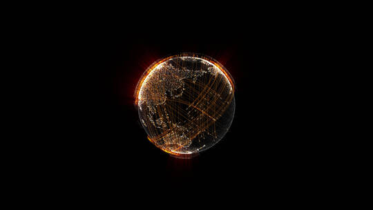 科技地球球体动画元素透明背景