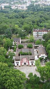 航拍湖南岳阳屈子文化园屈子祠