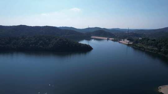 孝感观音湖水库景区航拍