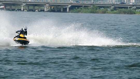 水上摩托艇比赛冲浪激情乘风破浪视频素材模板下载