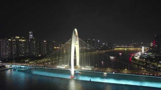 广州珠江夜景视频素材模板下载