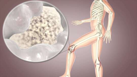 关节 关节炎 软骨 软组织 腿关节 腿痛视频素材模板下载