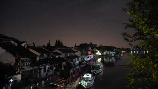 上海朱家角古镇夜景