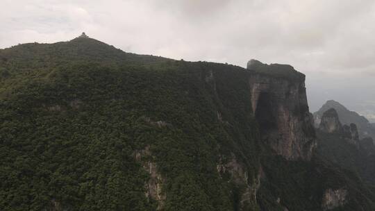 湖南张家界天门山5A景区航拍