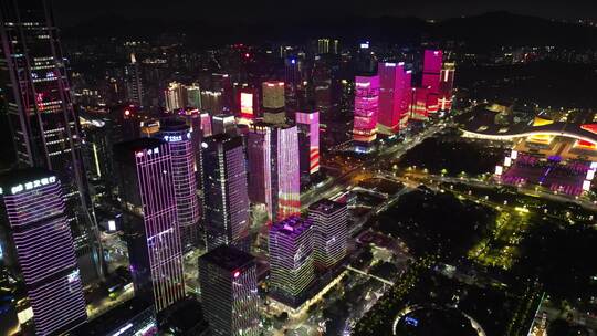 深圳城市夜景璀璨灯光秀