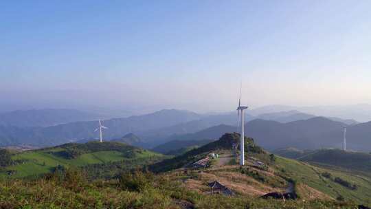 金华东白山山顶风车风景