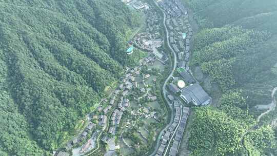 江西上饶葛仙村航拍山区旅游景点乡村风光