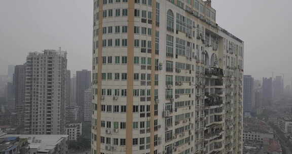 航拍武汉汉口城市楼房建筑