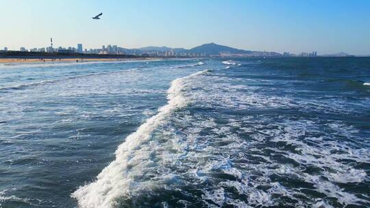 大海 海浪  海边城市 海滩 浪花  合集视频素材模板下载