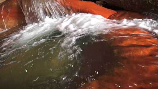 农村大山河流溪水水流小溪山涧