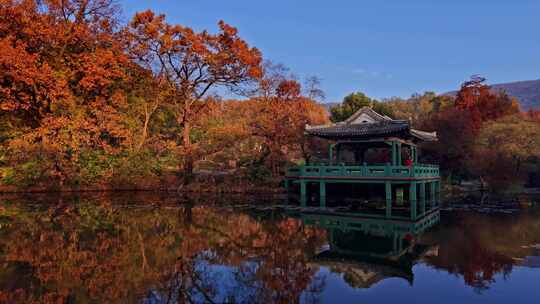 南京中山陵流徽榭秋景