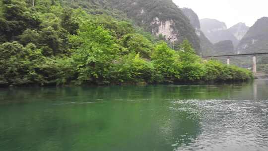 广西河池小三峡景区航拍