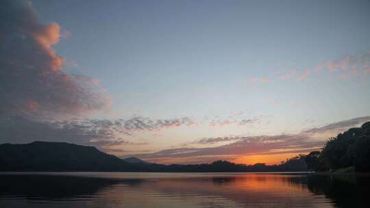 东莞同沙生态公园夜景湖光山色风光延时