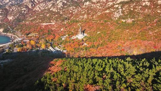 青岛崂山青岛秋景青岛太清宫航拍