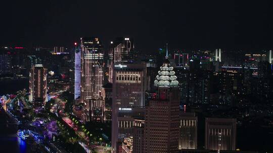 上海城市夜景航拍