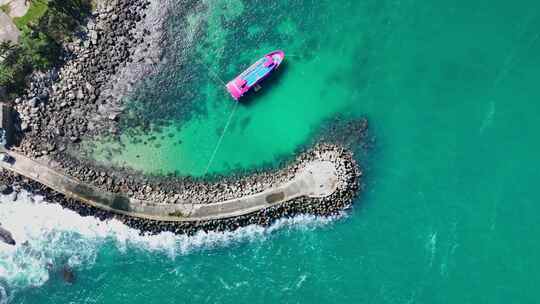 4k海南陵水分界洲岛海岛旅游水上运动航拍视频素材模板下载