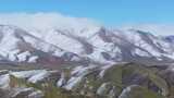 航拍青藏高原青海祁连山脉天境祁连雪山雪景高清在线视频素材下载