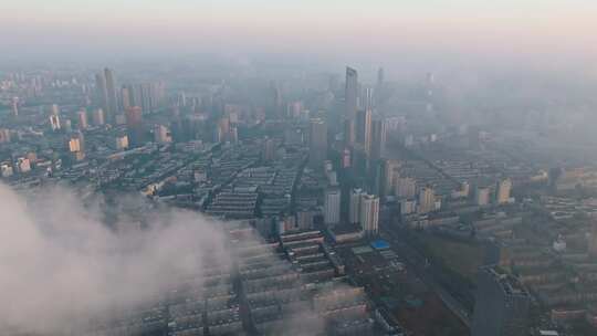 沈阳高楼 流动的云 城市 地标建筑