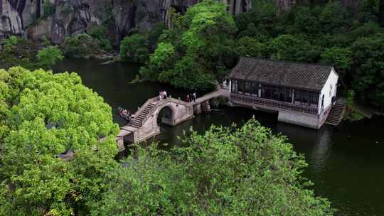 绍兴东湖景区航拍