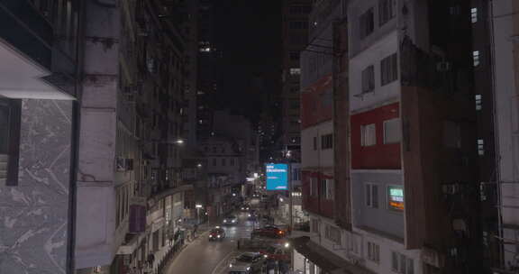 香港半山街道夜景