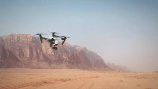 大疆无人机悟1三维航拍特效沙漠镜头渲染