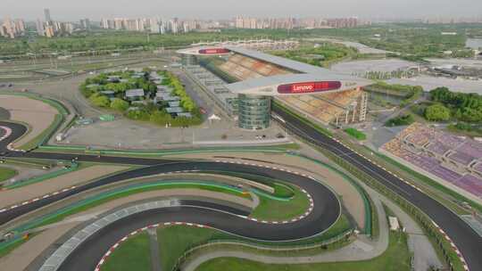 上海国际赛车场航拍2024视频素材模板下载