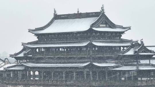 盐官古镇钱塘江雪景合集