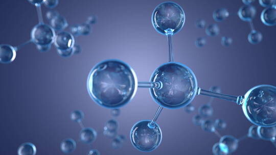 抽象水珠液滴分子美容护肤产品高端动态素材